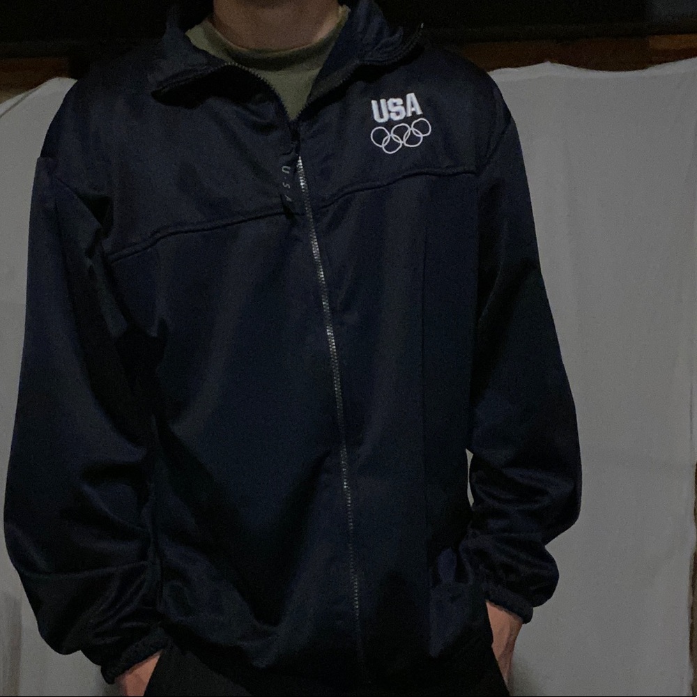Official Olympic USA Black Full-Zip Jacket